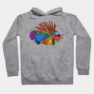 African Style Colorful Cascade Zebrafish Tropical Vibe Hoodie